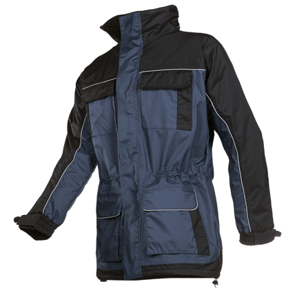 [436AA2CX3.S.Azul Marino / Negro] Parka Sioen Palmer bicolor, acolchada interior polar. (Blau Marí / Negre, S)