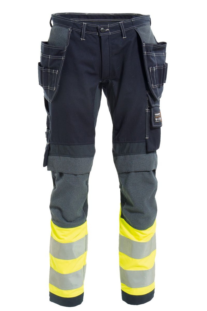 Pantalons stretch d'oficis ignífug Tranemo 632581, alta visibilitat, teixit Tera TX ignífug inherent, lleuger i resistent amb zones de teixit FR stretch per a màxima mobilitat