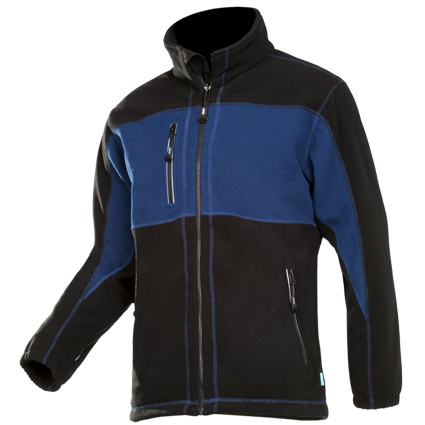 Forro polar Sioen Durango bicolor con cortavientos en frente y espalda.