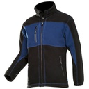 Forro polar Sioen Durango bicolor con cortavientos en frente y espalda.