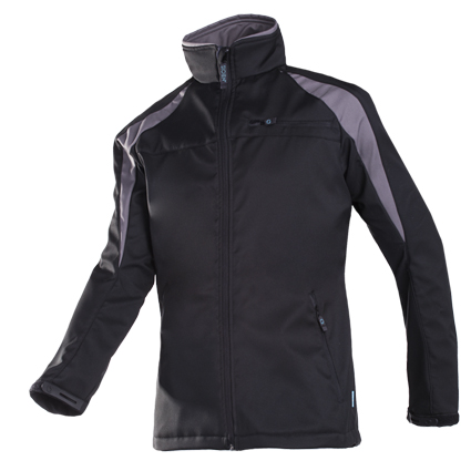 Softshell bicolor Sioen Piemonte con cortavientos en parte delantera.