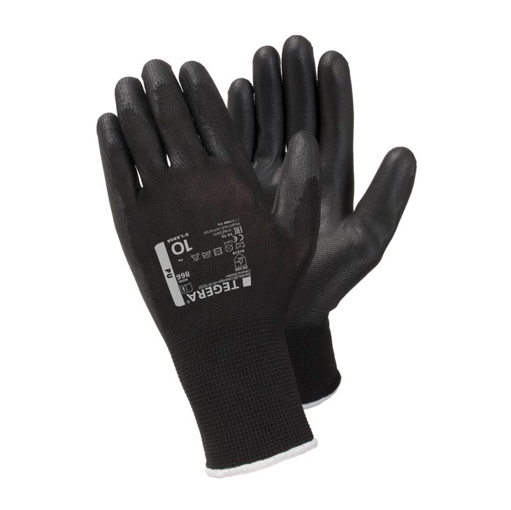 Guante de poliuretano negro gg. 13